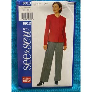 Butterick Sewing pattern 6913 suit top pants sz 14 16 18